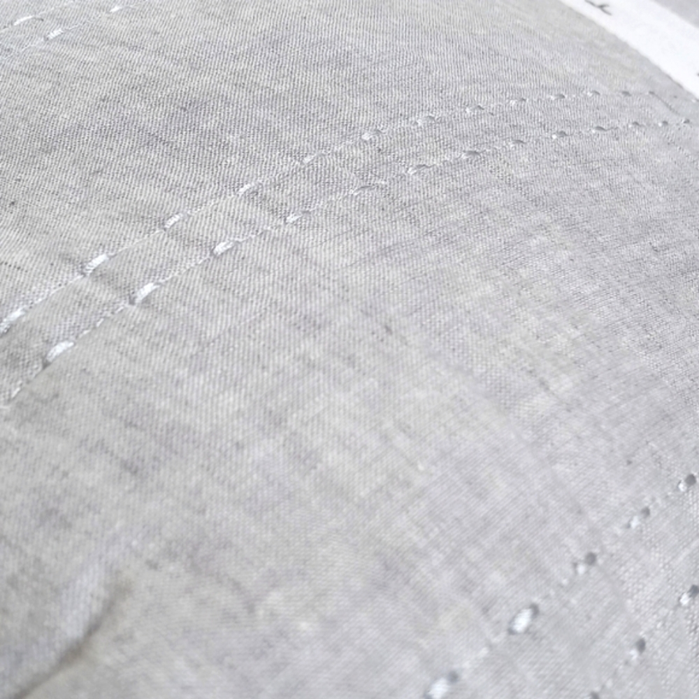 *Relisted* Tahari Home Set of 2 Euro Pillows Shams Pillow Inserts Chambray Blue - Picture 4 of 8
